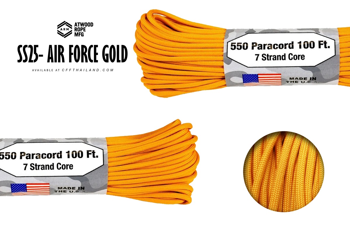 550 Paracord - Airforce Gold