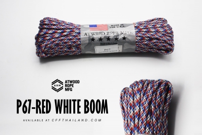 Paracord 550 P67-Red White&amp;Boom